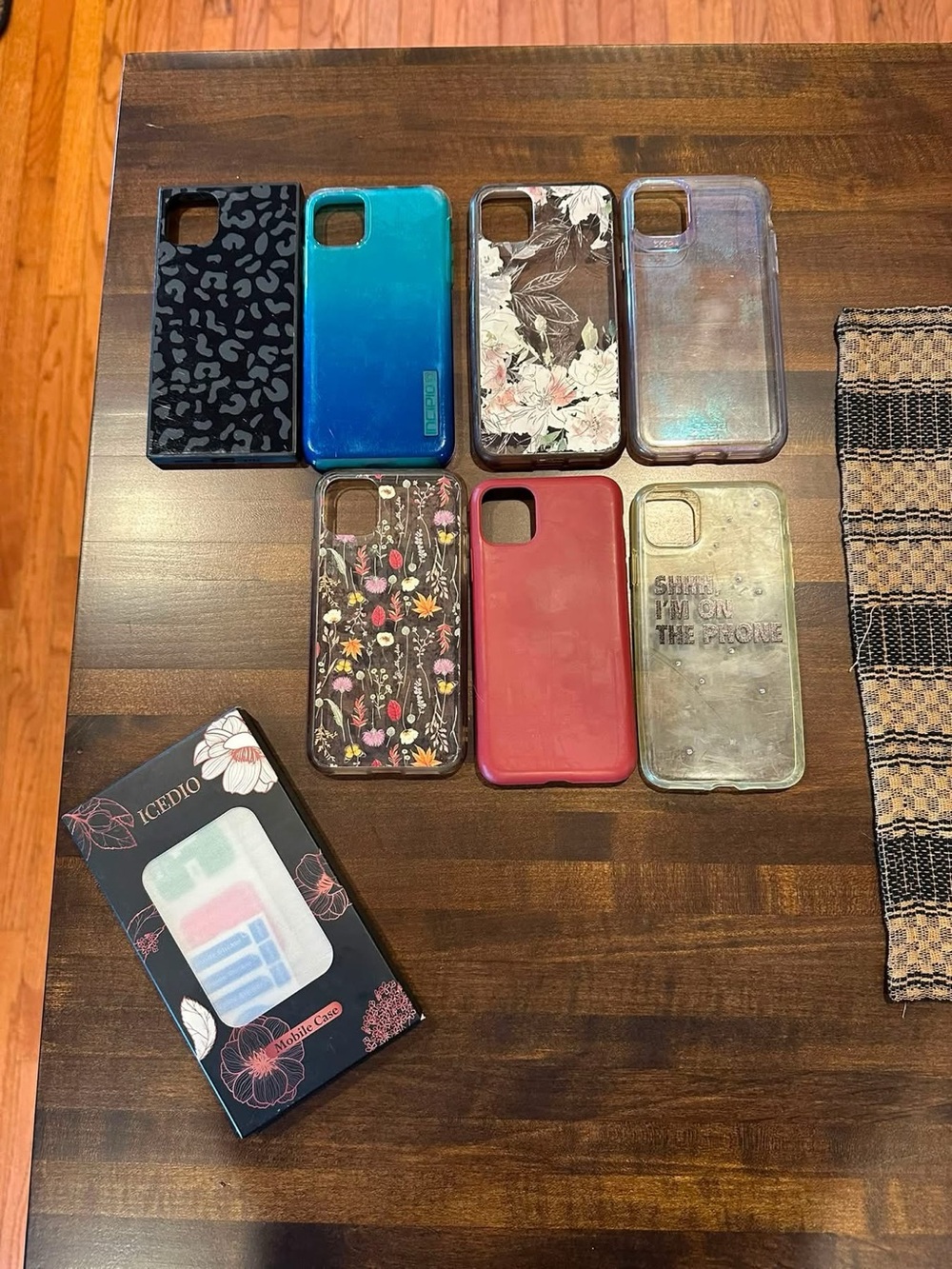 Mixed iPhone Protective Cases Assortment - Black, Blue, Floral, Pink, Clear
